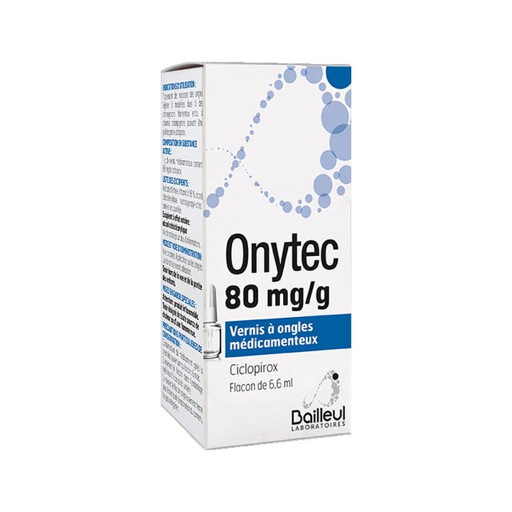 Onytec vernis &agrave; ongles 80mg - flacon de 6,6ml