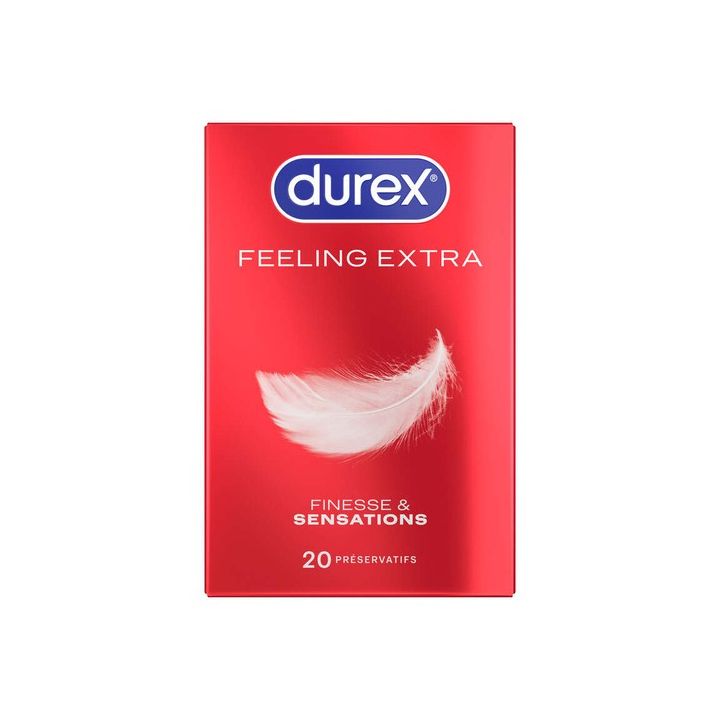 Pr&eacute;servatifs Feeling Extra Durex - bo&icirc;te de 20 pr&eacute;servatifs