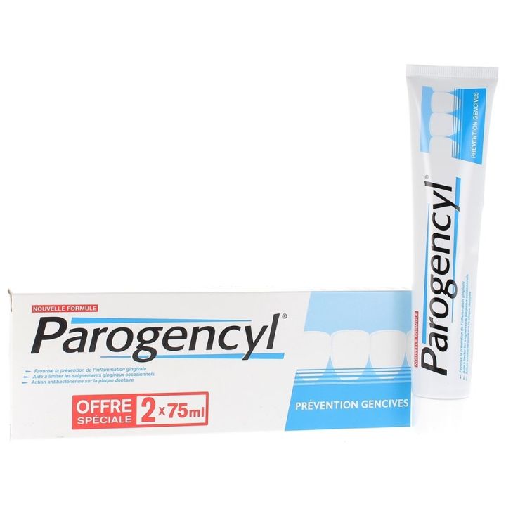 Parogencyl dentifrice pr&eacute;vention gencives - 2 tubes de 75 ml