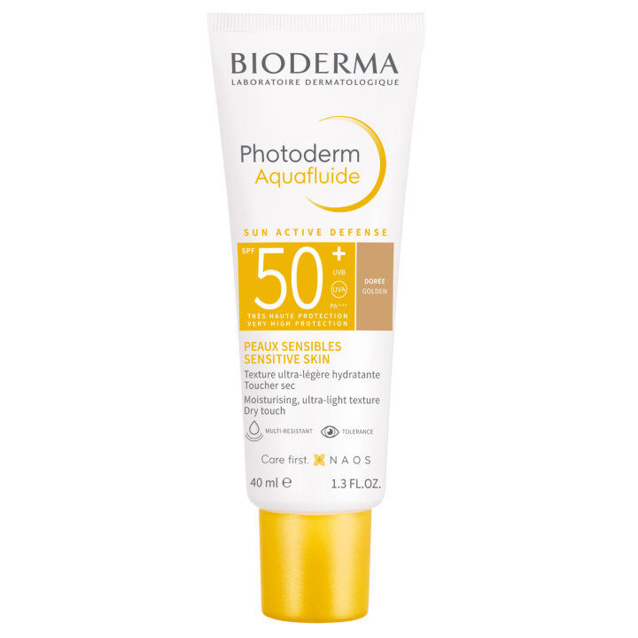 Photoderm Aquafluide teinte dor&eacute;e SPF50+ Bioderma - tube de 40 ml