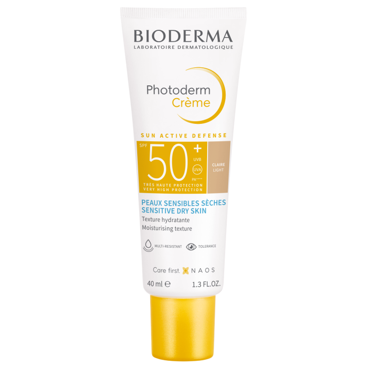 Photoderm Cr&egrave;me teinte claire SPF50+ Bioderma - tube de 40 ml
