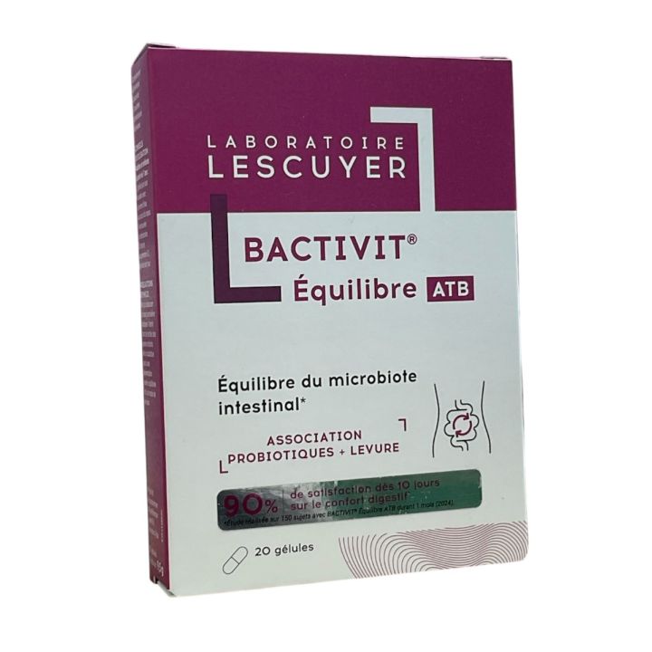 Bactivit &eacute;quilibre ATB Lescuyer - boite de 20 g&eacute;lules