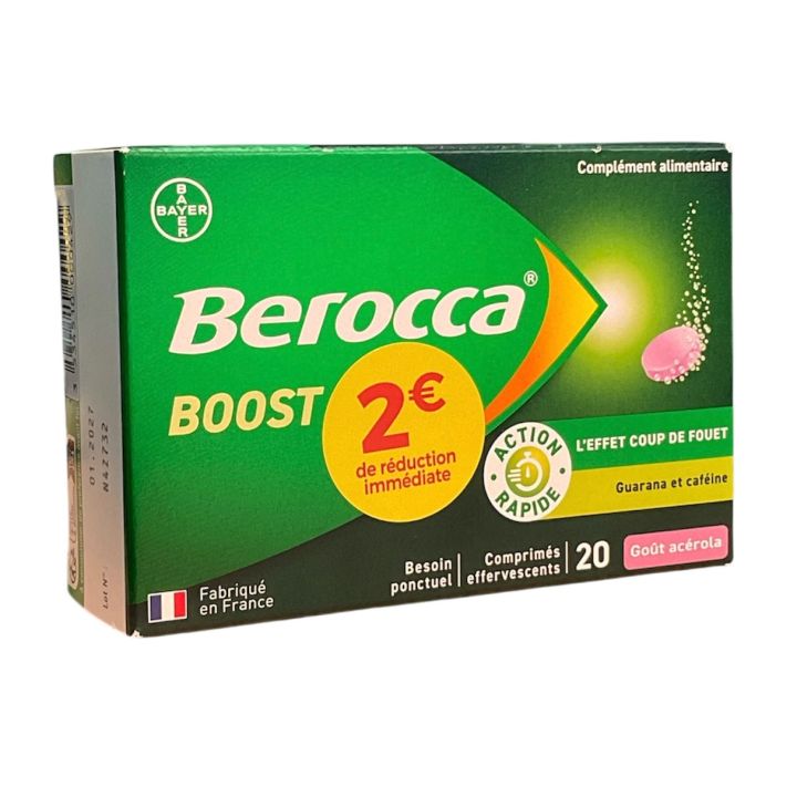 Berocca boost effet coup de fouet - boite de 20 comprim&eacute;s effervescents 