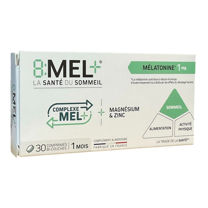 8:Mel+ la sant&eacute; du sommeil m&eacute;latonine 1mg Menarini - boite de 30 comprim&eacute;s 