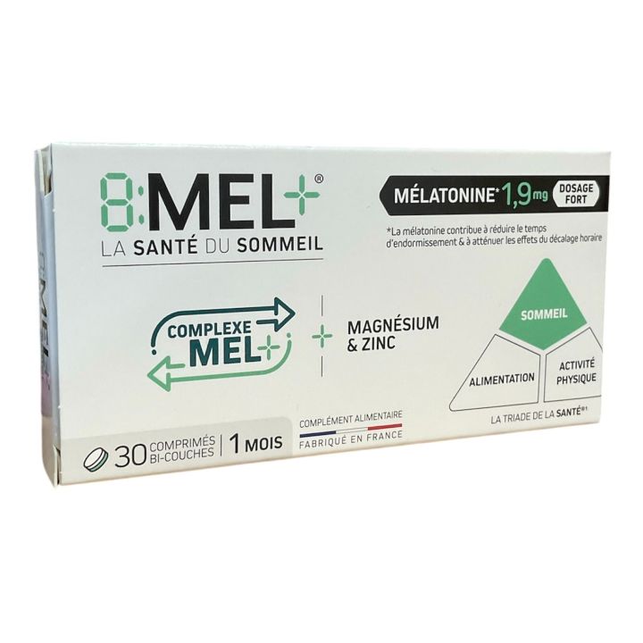 8:MEL+ m&eacute;latonine 1,9mg Menarini - boite de 30 comprim&eacute;s 