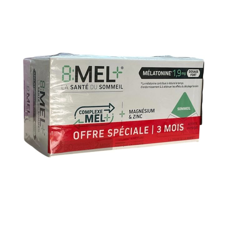 8:MEL+ m&eacute;latonine 1,9mg Menarini - boite de 90 comprim&eacute;s 