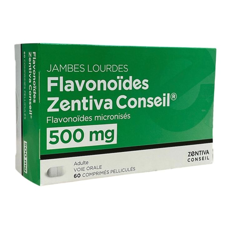 Flavono&iuml;des Zentiva Conseil 500 mg - bo&icirc;te de 60 comprim&eacute;s