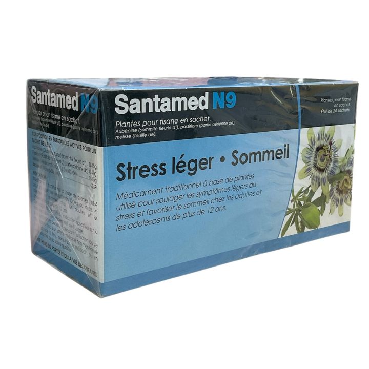 Santamed N9 stress l&eacute;ger et sommeil tisane - boite de 24 sachets 