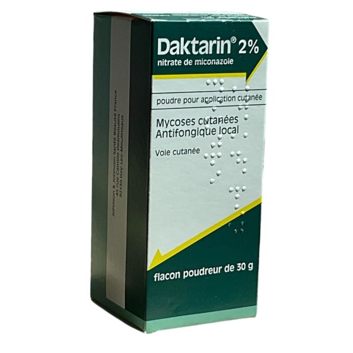 Daktarin 2% mycoses cutan&eacute;es antifongique local - flacon poudreur de 30g
