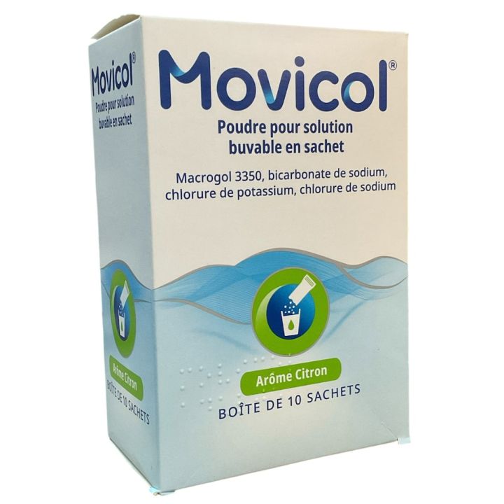 Movicol ar&ocirc;me citron poudre pour solution buvable en sachet - bo&icirc;te de 10 sachets