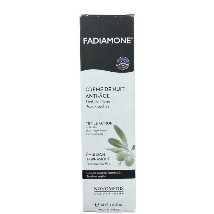 Fadiamone Cr&egrave;me de nuit anti-&acirc;ge Laboratoire Novomedis - tube de 30ml