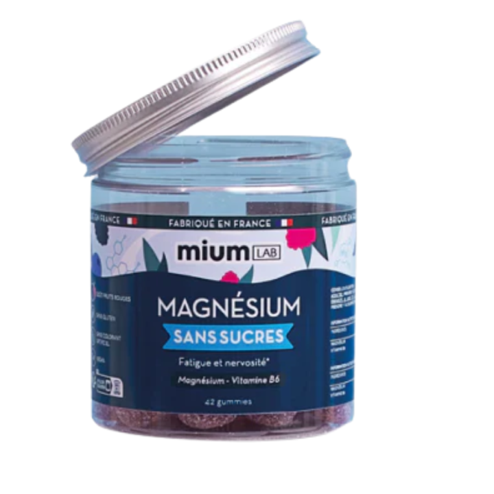 Magn&eacute;sium gummies sans sucre Mium Lab - pot de 42 gummies