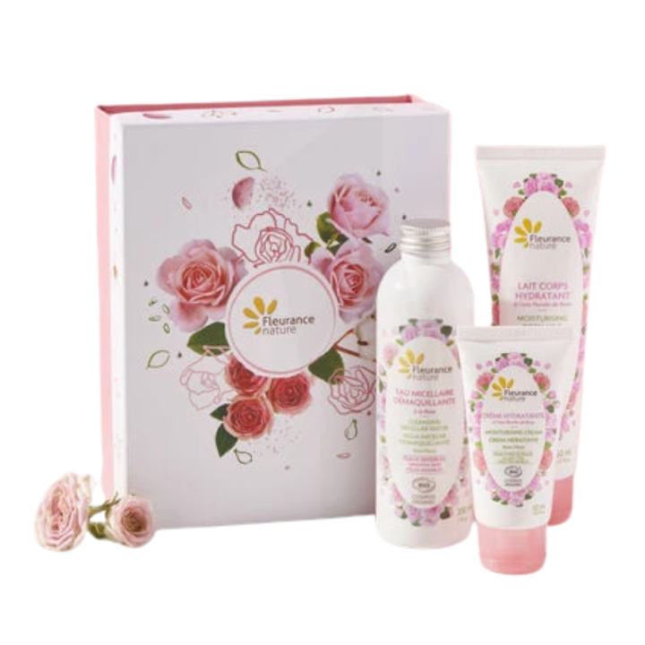 Rose d&eacute;licate coffret Fleurance Nature - coffret de 3 produits 