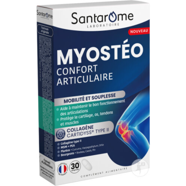 Myost&eacute;o confort articulaire Santarome - boite de 30 comprim&eacute;s 