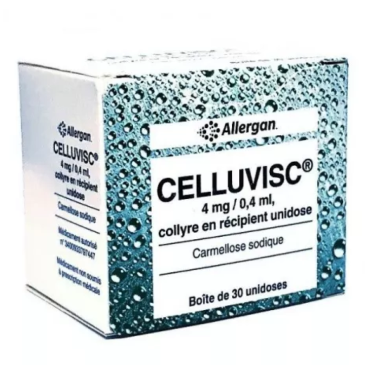 Celluvisc 4mg/0,4ml collyre en r&eacute;cipient unidose - bo&icirc;te de 30 unidoses
