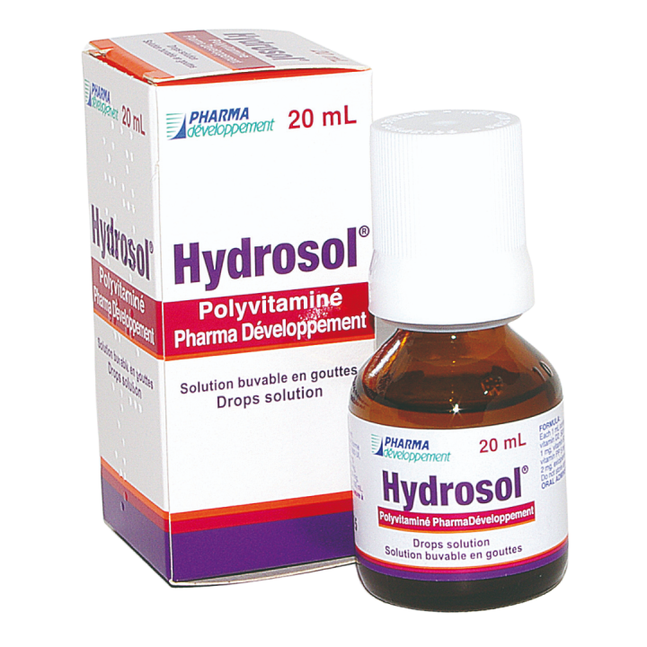 Hydrosol polyvitamin&eacute; Pharma D&eacute;veloppement solution buvable en gouttes - 1 flacon de 20 ml