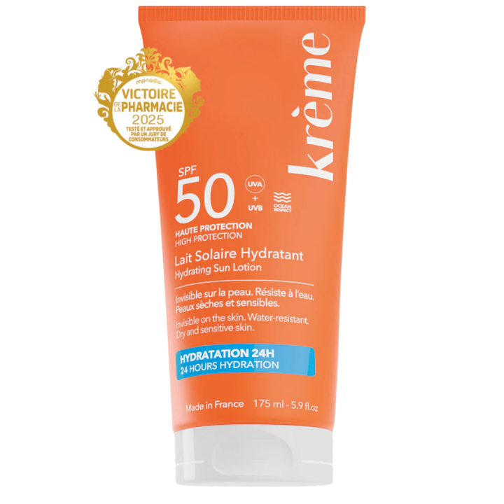 Lait solaire hydratant spf50 haute protection Kr&egrave;me - tube de 175ml