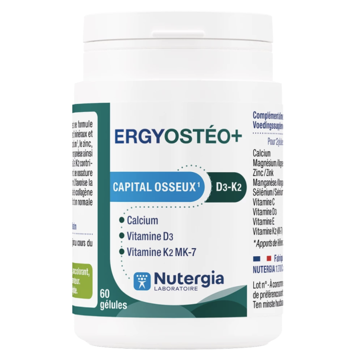 Ergyost&eacute;o+ capital osseux Nutergia - pot de 60 g&eacute;lules