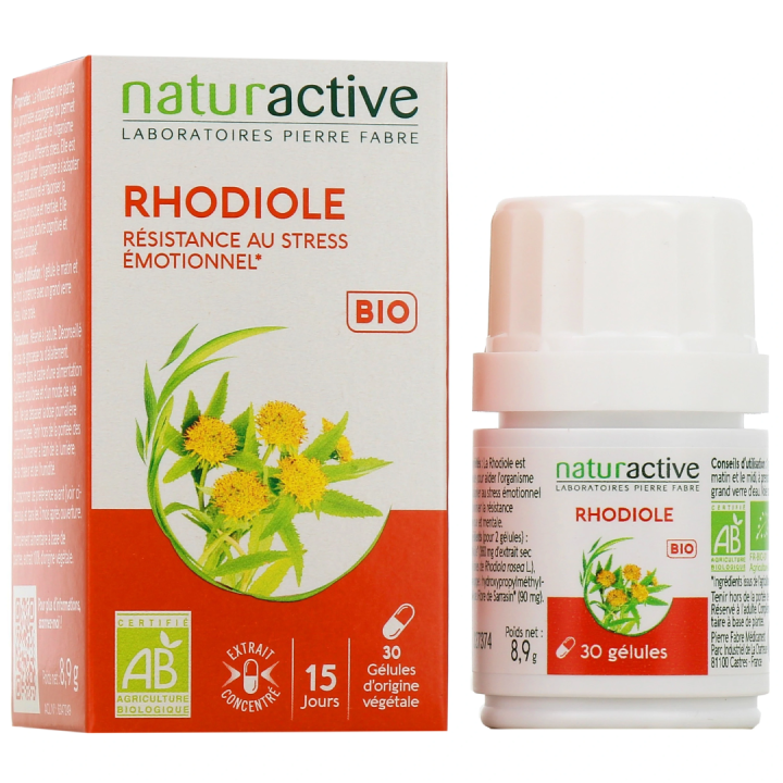 Rhodiole bio stress &eacute;motionnel Naturactive - boite de 30 g&eacute;lules