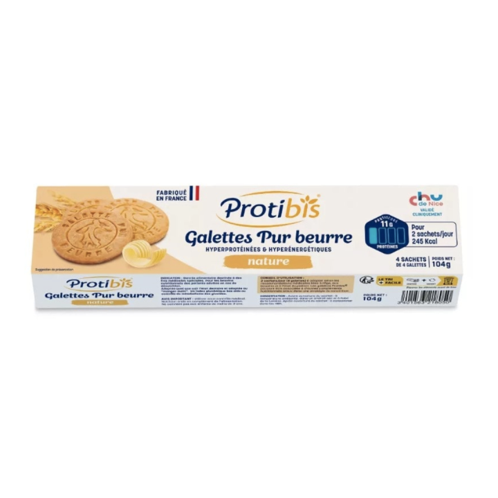 Galettes pur beurre saveur citron Protibis - boite de 16 galettes