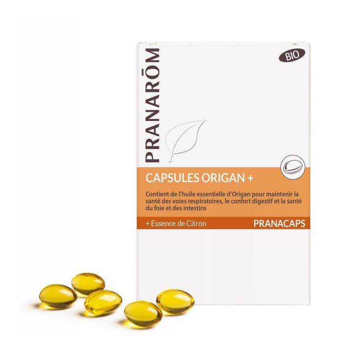 Pranacaps capsules origan + BIO Pranar&ocirc;m - boite de 30 capsules
