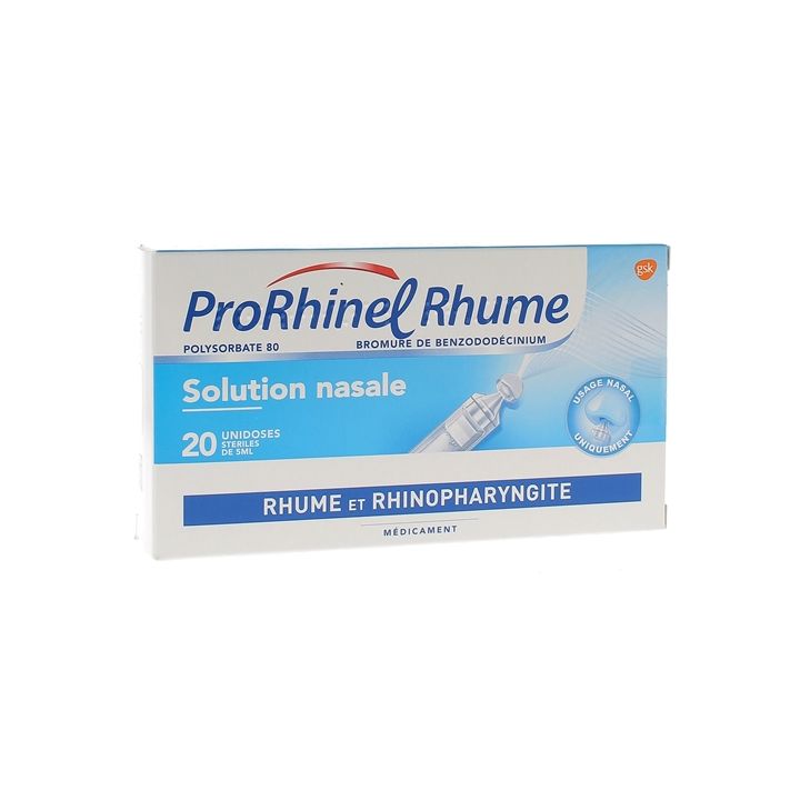 Prorhinel rhume solution nasale - bo&icirc;te de 20 unidoses de 5 ml