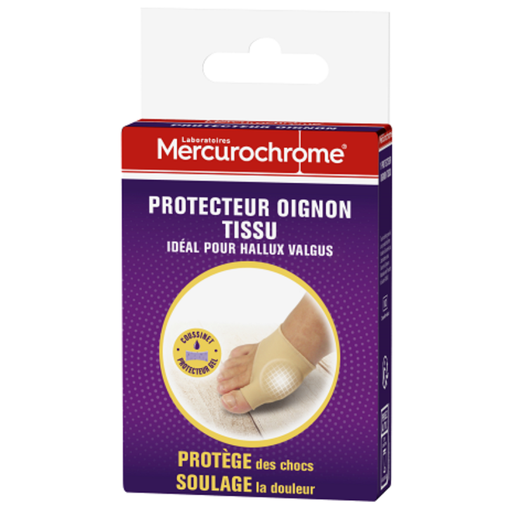 Protecteur oignon tissu Mercurochrome - boite d'un protecteur