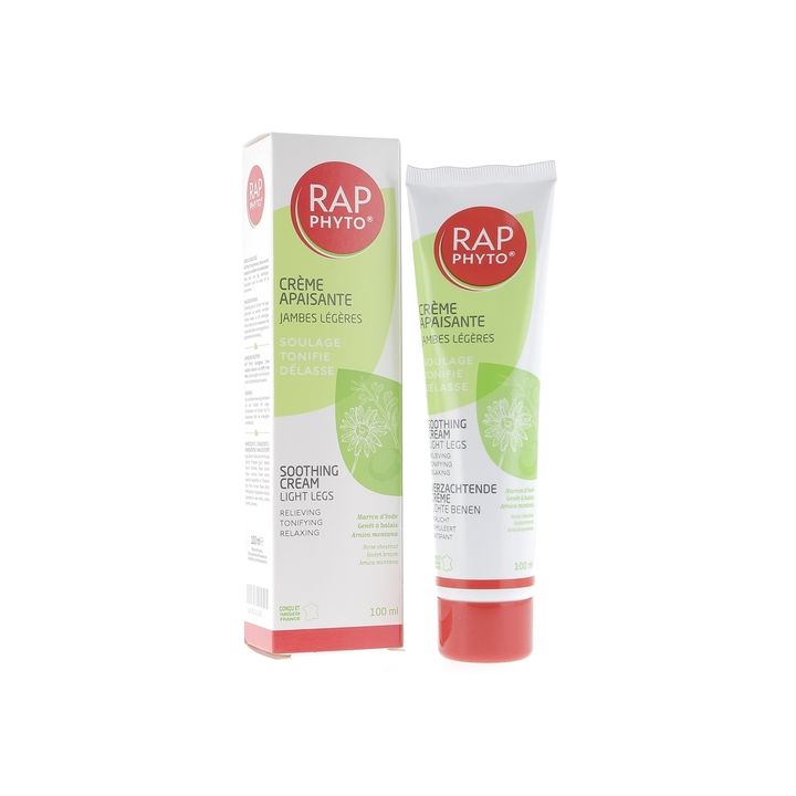 Cr&egrave;me apaisante jambes l&eacute;g&egrave;res Rap phyto - tube de 100 ml