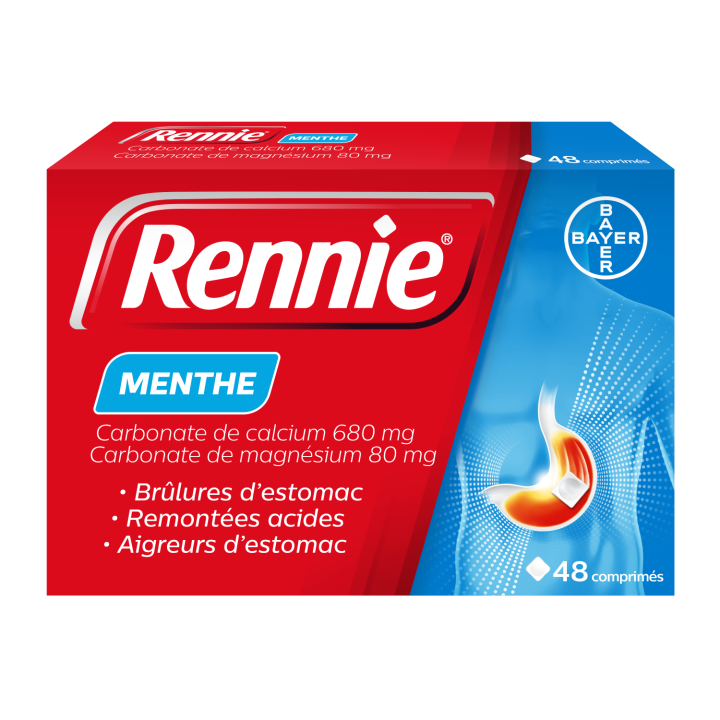 Rennie menthe - bo&icirc;te de 48 comprim&eacute;s