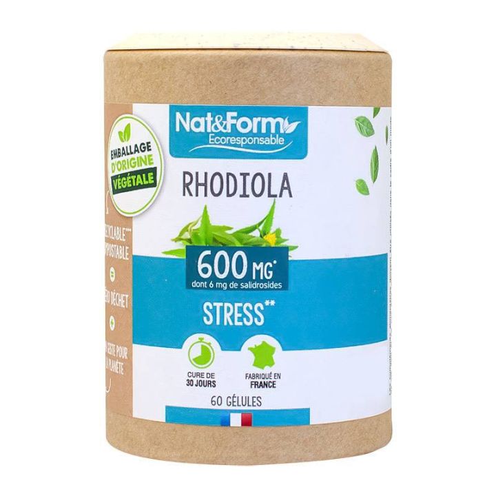 Rhodiola stress Nat&Form - pot de 60 g&eacute;lules