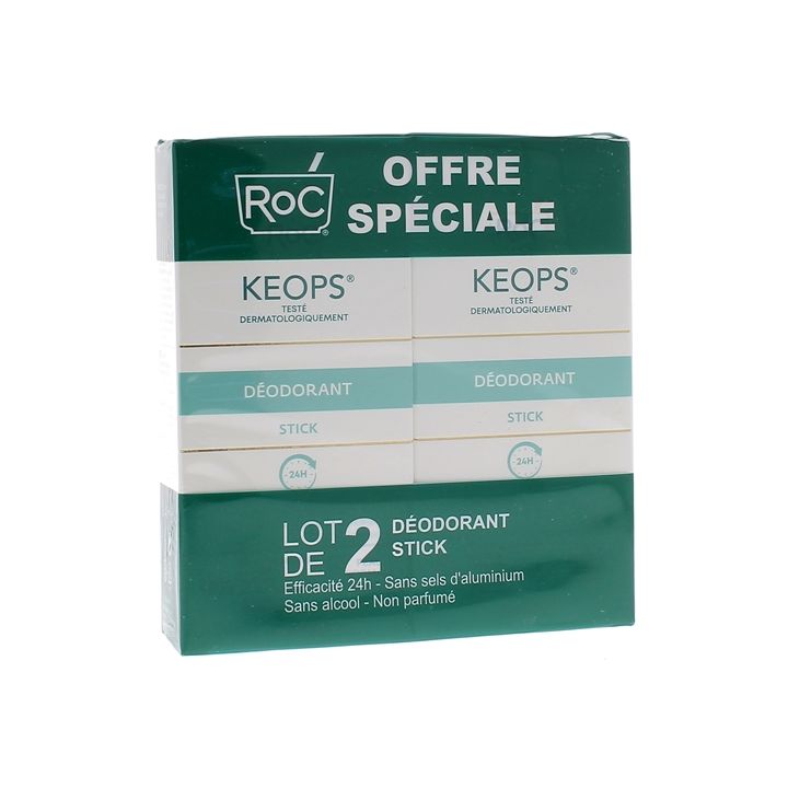 D&eacute;odorant stick Keops Roc - lot de 2 sticks de 40ml