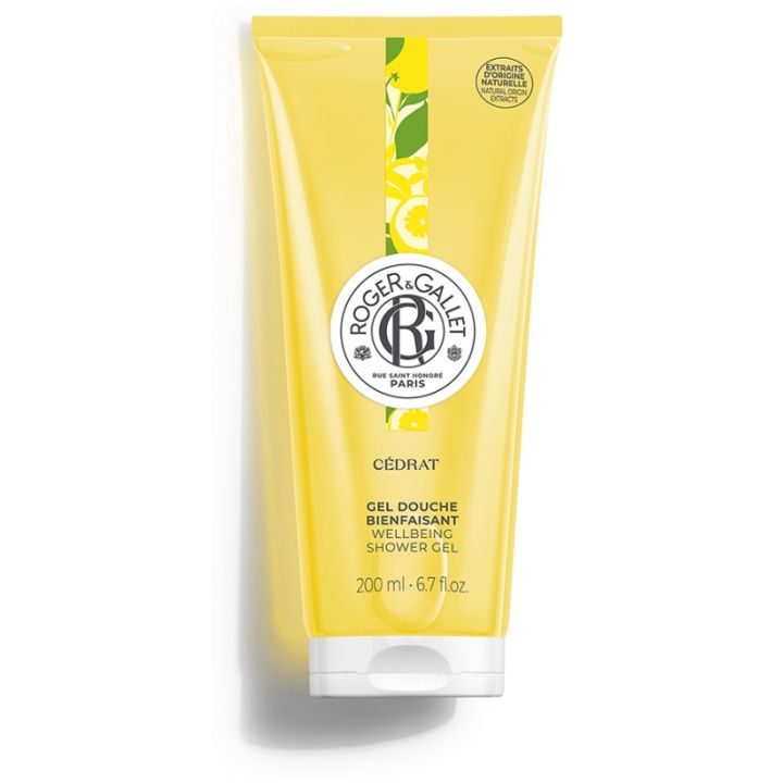 Gel douche bienfaisant c&eacute;drat Roger & Gallet - tube de 200 ml