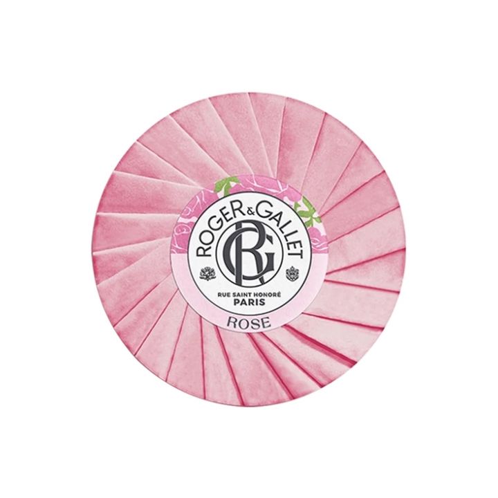 Savon doux parfumé rose Roger & Gallet - pain de 100 g