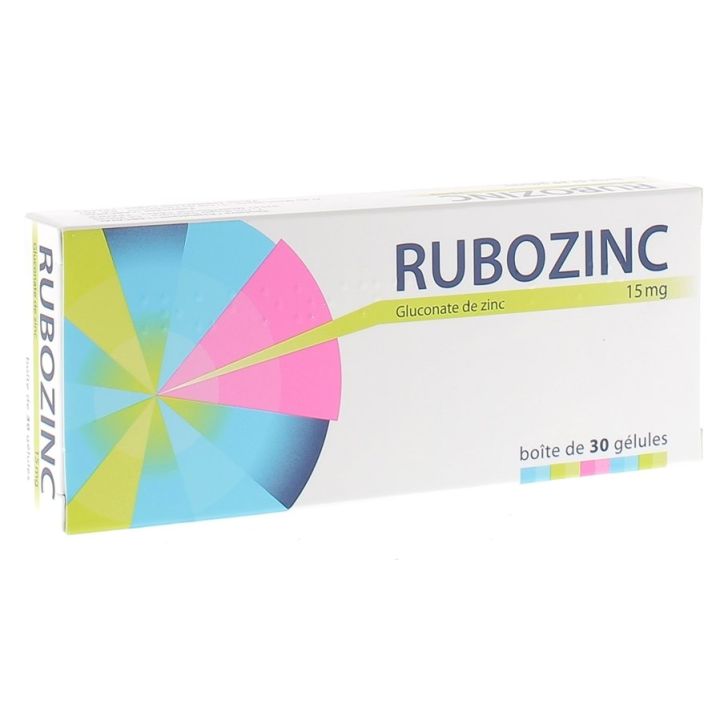 Rubozinc 15mg g&eacute;lule - bo&icirc;te de 30 g&eacute;lules