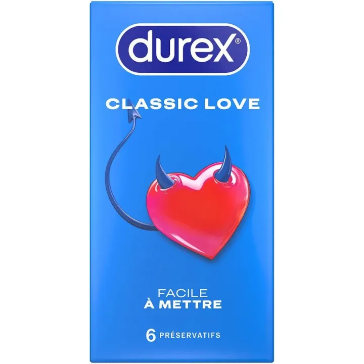 Pr&eacute;servatifs Love Durex - bo&icirc;te de 6 pr&eacute;servatifs