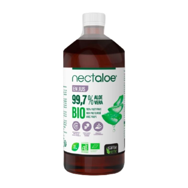 N&eacute;ctalo&eacute; jus &agrave; boire 99,7% pur Alo&eacute; Vera Sant&eacute; Verte - flacon de 1L