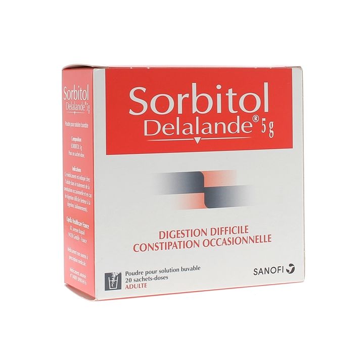 Sorbitol Delalande 5g poudre pour solution buvable en sachet-dose - bo&icirc;te de 20 sachets