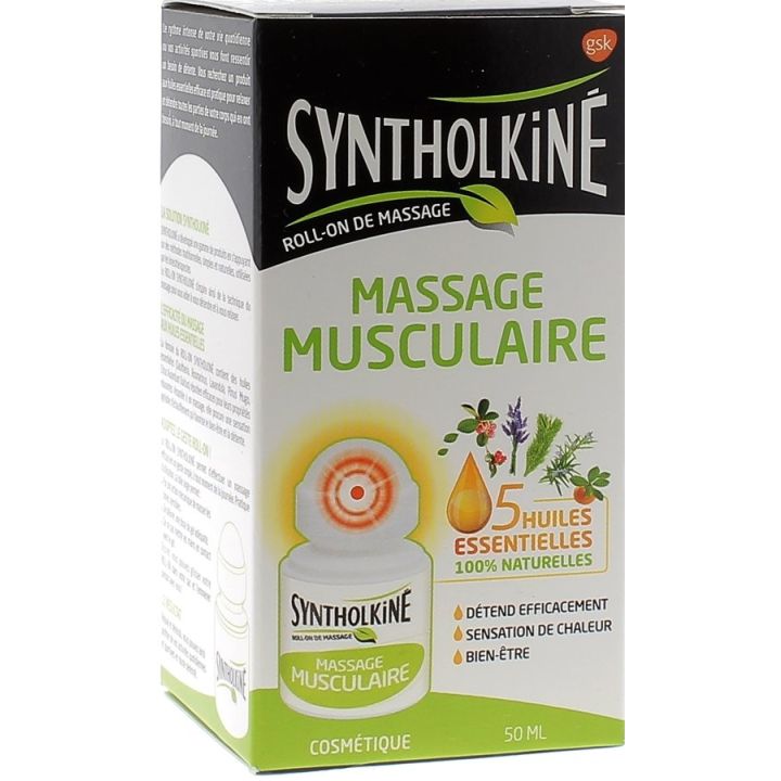 Roll-on de massage musculaire Syntholkin&eacute; - roll-on de 50 ml