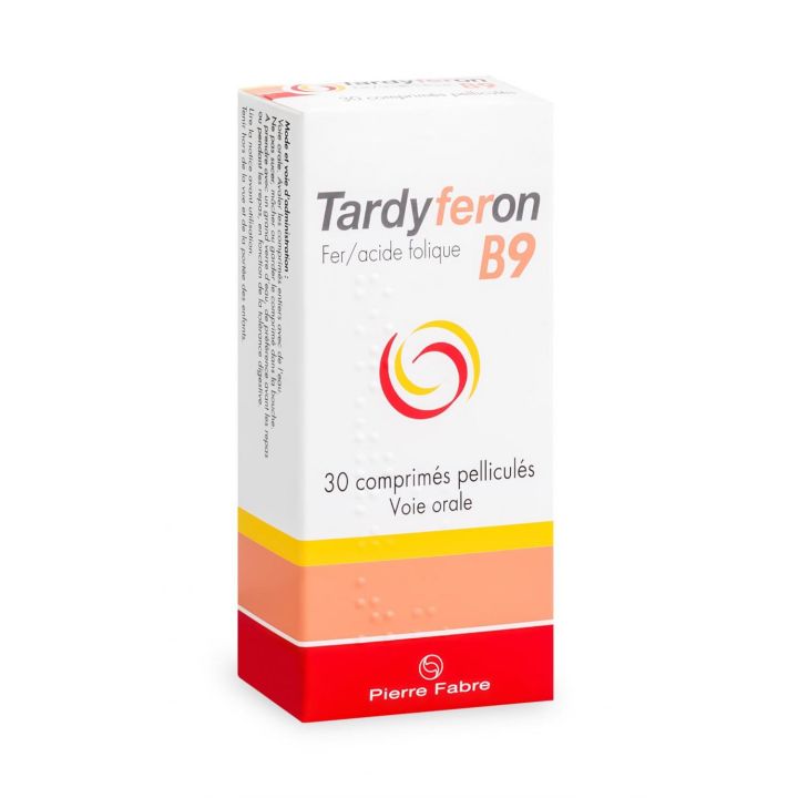 Tardyferon B9 comprim&eacute; pellicul&eacute; - bo&icirc;te de 30 comprim&eacute;s