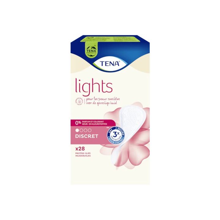 Lights Prot&egrave;ge slip discret Tena - boite de 28 prot&egrave;ges slips