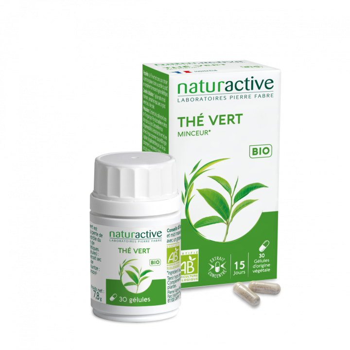 Th&eacute; vert minceur bio Naturactive - boite de 30 g&eacute;lules