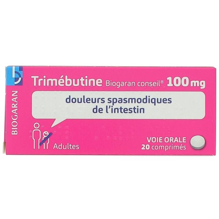 Trimebutine Biogaran 100mg - boite de 20 comprim&eacute;s