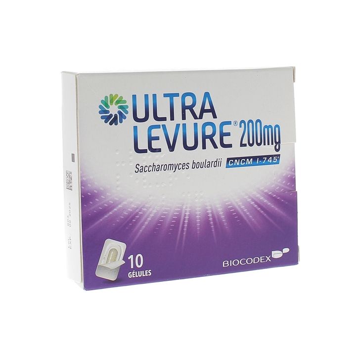 Ultra Levure 200mg g&eacute;lules - Antidiarrh&eacute;ique - 10 g&eacute;lules