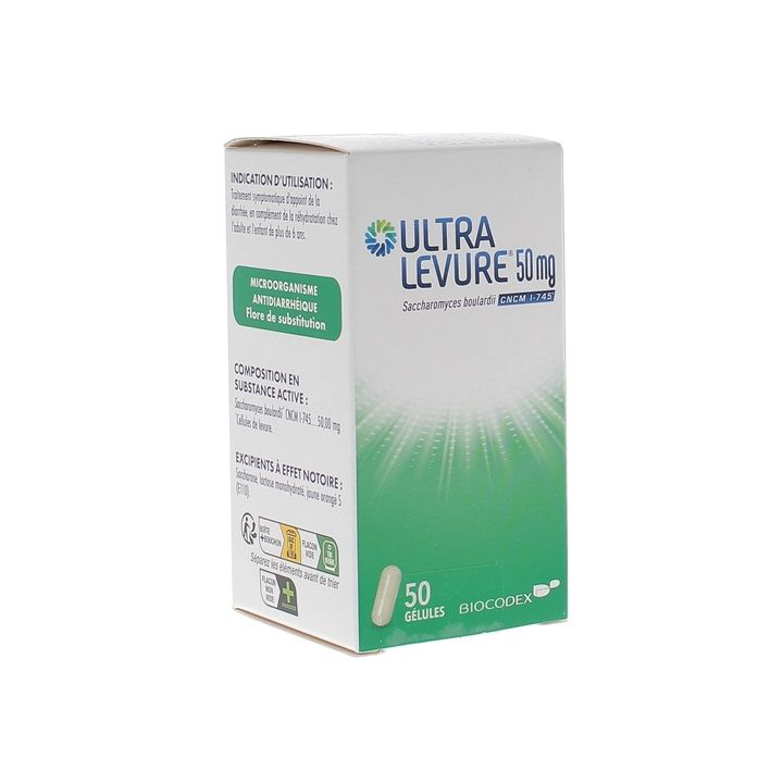 Ultra levure 50mg g&eacute;lule - bo&icirc;te de 50 g&eacute;lules