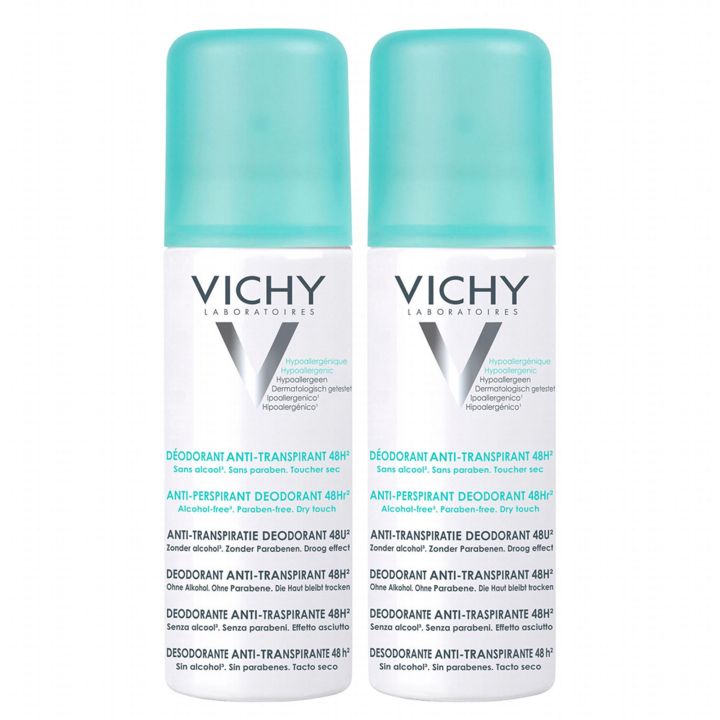 D&eacute;odorant anti-transpirant 48h Vichy - Lot de 2 sprays de 125 ml