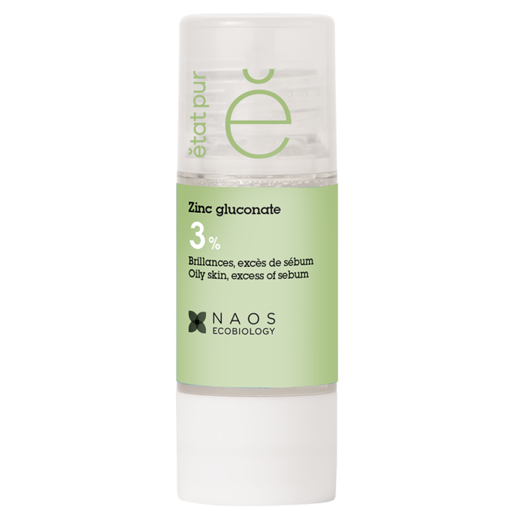 Zinc gluconate 3% brillance et exc&egrave;s de s&eacute;bum Etat Pur - flacon de 15ml