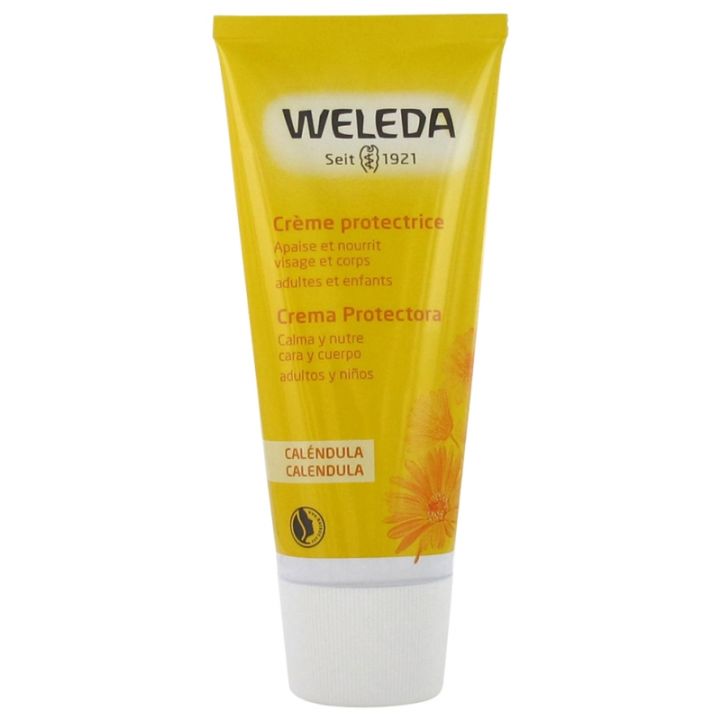 Cr&egrave;me protectrice au calendula bio Weleda - tube de 75 ml