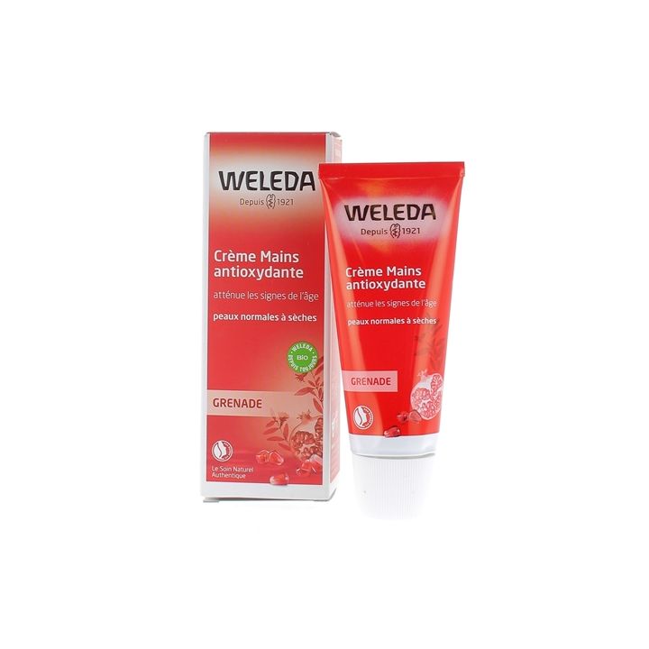 Cr&egrave;me mains antioxydante &agrave; la grenade Weleda - tube de 50 ml