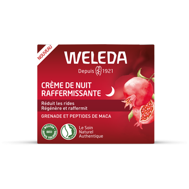Cr&egrave;me de nuit raffermissante &agrave; la grenade Weleda - pot de 40 ml