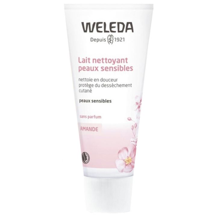 Lait nettoyant confort &agrave; l'amande Weleda - tube de 75 ml